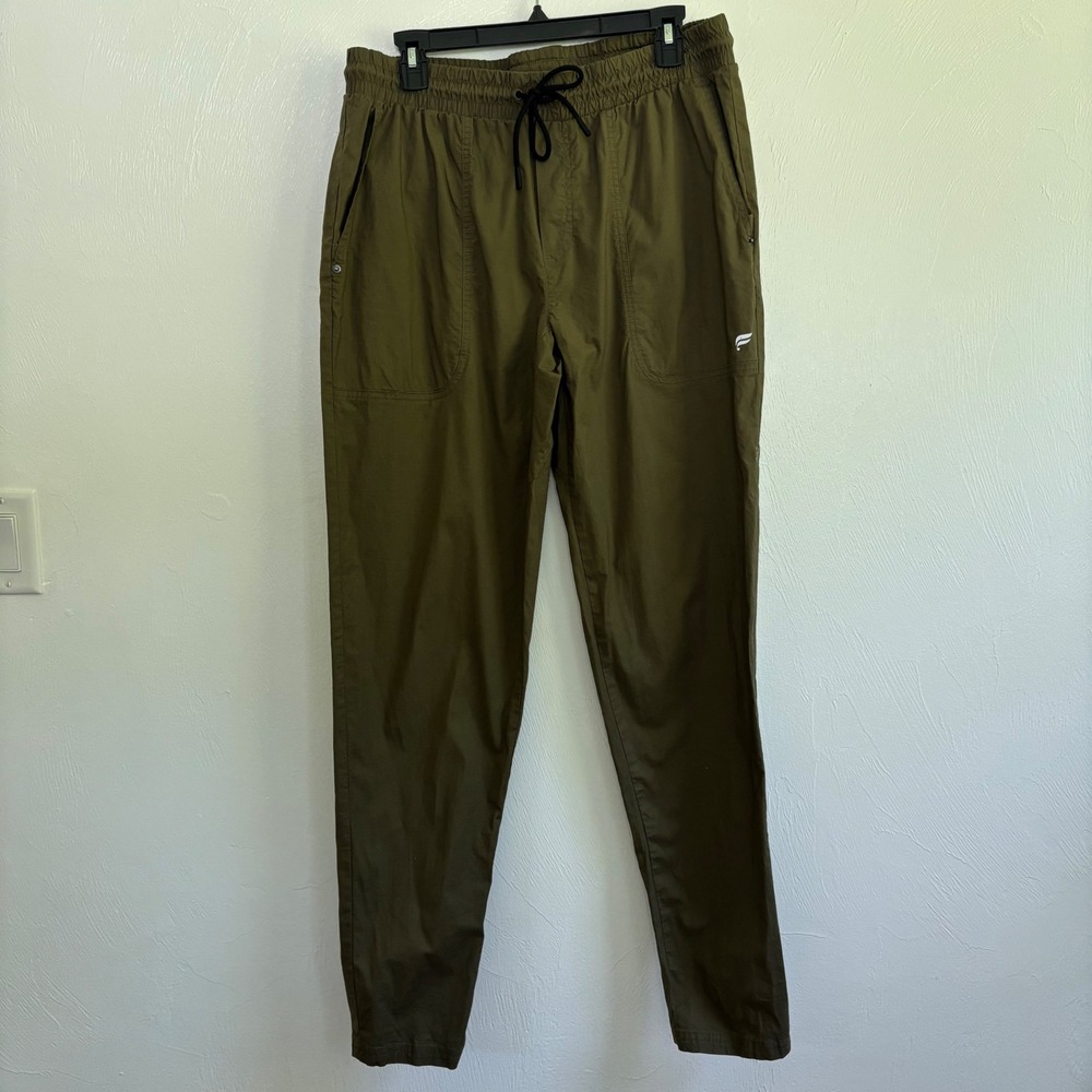 Fabletics Men's The Heights Pant Olive Green Size Large MSRP $80 Elastic  Waist